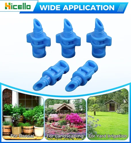 Vista 6 de 100 boquillas de riego de 90 grados, rociadores para sistema de riego de jardín, refracción con micropulverizador automatizando goteros