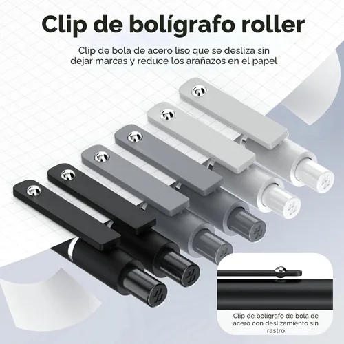 Vista 4 de ACEES 6 bolígrafos de tinta de gel negra, punta fina: 1/64 de pulgada, escritura uniforme, rápido secado, para diario, enfermera, oficina, colegio
