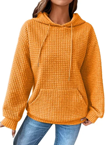 Vista 26 de SHAOBGE Sudaderas con capucha de gran tamaño para mujer, sudaderas con capucha para entrenamiento, suéteres casuales y cómodos trajes de moda