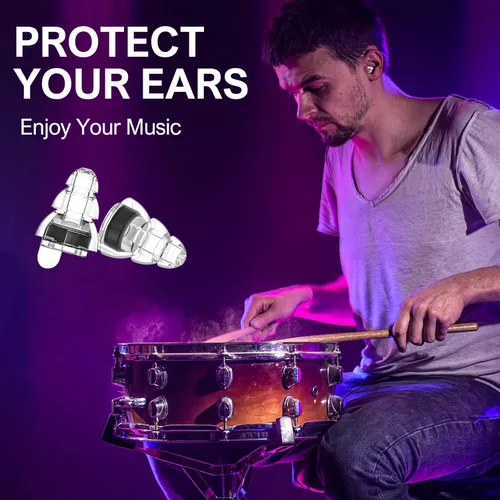 Vista 5 de Tapones para oídos de alta fidelidad para conciertos y músicos, tapones para la reducción de ruido, tecnología de filtro avanzado de 24 dB