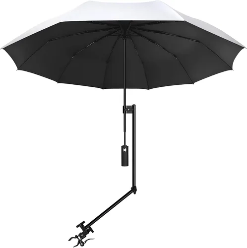 Vista 35 de XLINGZA Sombrilla de playa UPF 50+ con abrazadera universal ajustable