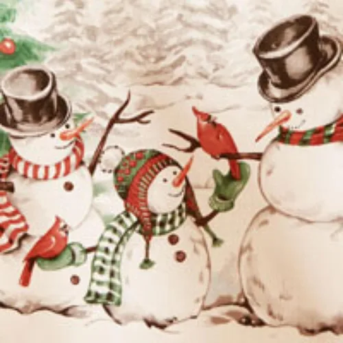 Vista 8 de Elrene Home Fashions Mantel Navideño Snowman Winterland de Copos de Nieve Resistente a las Arrugas, 60"X102", Rectangular