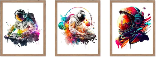 Vista 64 de Poster Master Póster celestial – Impresión del mapa de las estrellas – Regalo para astronomía, fanáticos lunares – Arte vintage para el hogar