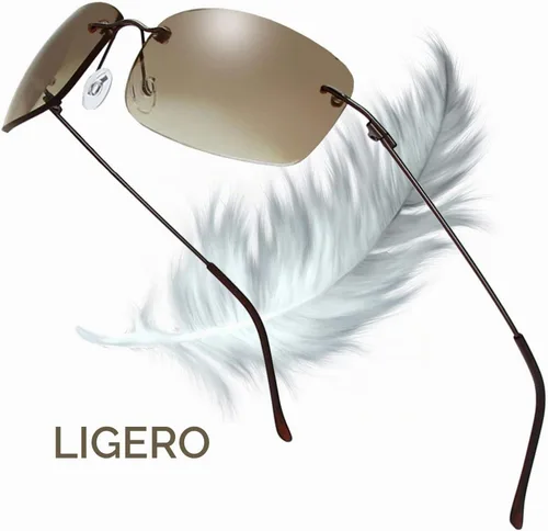 Vista 3 de The Fresh - Lentes de sol minimalistas pequeños rectangulares transparentes - Embalaje exquisito