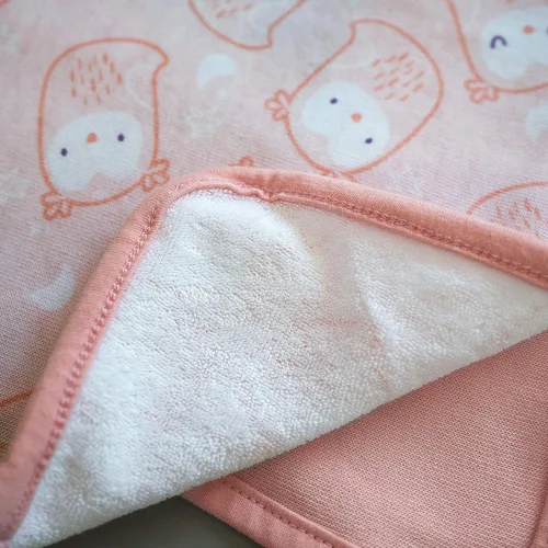 Vista 3 de Clean & Cuddly - Juego de 6 paños de toalla para bebé niña, diseño de búho rosa, EDI Multi colorido