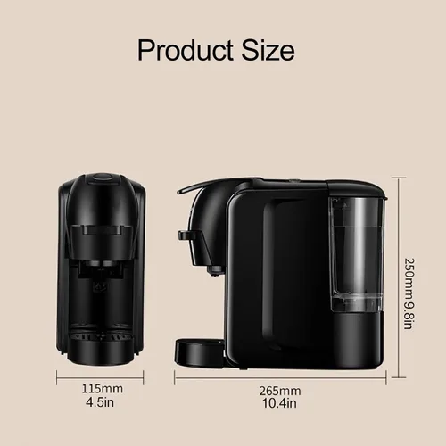 Vista 2 de Cafetera de cápsulas de espresso, máquinas de capuchino para el hogar, pequeña máquina de café expreso, máquina de café automática, máquina de café