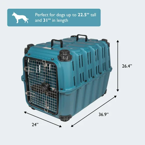 Vista 6 de Mammoth Guardian - Perrera para perros de 36 pulgadas, resistente caja de viaje y exteriores para cachorros, perros pequeños, medianos y grandes