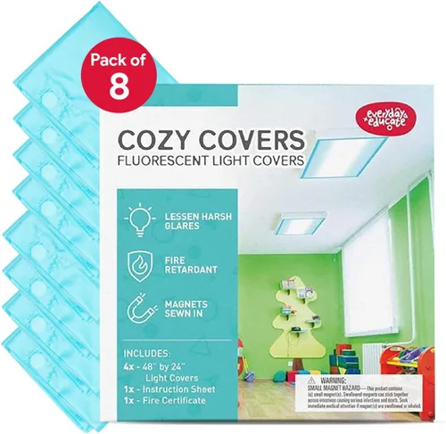 Vista 11 de Everyday Educate Cubiertas de luz fluorescente para luces de techo, cubiertas de luz, filtro fluorescente magnético para oficina, hospitales, hogar
