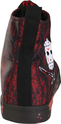 Vista 4 de Viernes 13th Jason High Top Tenis para adultos, Rojo