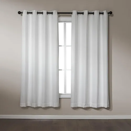 Vista 7 de Amazon Basics Cortinas de felpilla para oscurecer la habitación, cortinas filtrantes de luz para dormitorio y sala de estar, juego de 2 paneles
