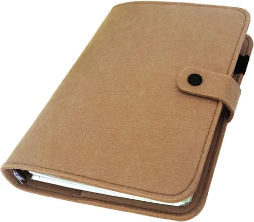 Vista 30 de Carpeta de fieltro A5 con páginas y juego de bolsillos para carpeta, color menta aguamarina
