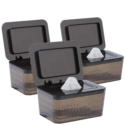 Vista 10 de Paquete de 2 Dispensadores de Toallitas con Diseño de Sello - Dispensador de Toallitas Soporte de Toallitas Caja de Toallitas para Baño Mantiene