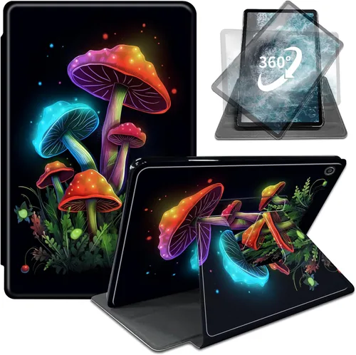 Vista 24 de Funda para iPad de 10.2 / iPad de 9ª generación 2021/iPad de 8ª generación 2020/iPad de 7ª generación 2019, rotación de 360 grados + encendido