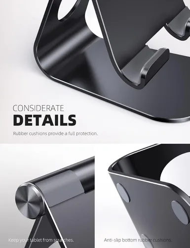 Vista 28 de Soporte ajustable para ipad, soporte para tableta Lamicall, Gris espacial