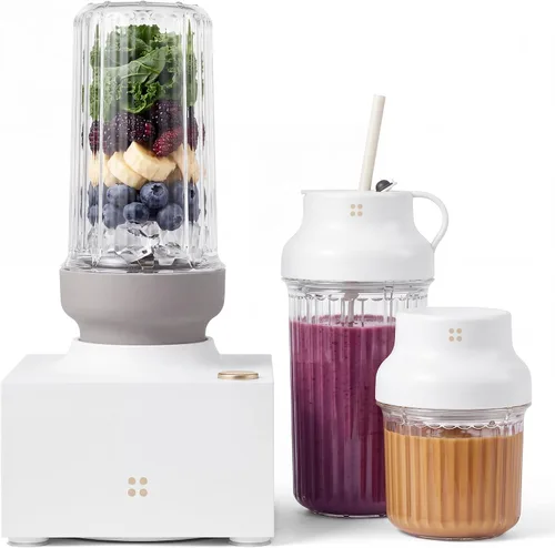 Vista 10 de iCucina Cubetto - Licuadora personal compacta de 1000 W y herramienta aromática, mezcladora minimalista para bebidas congeladas, batidos y batidos