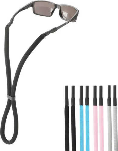 Vista 14 de Soporte para correa de lentes de sol para flotar, cordón ajustable para correa de lentes para hombres y mujeres, soporte para correa de gafas