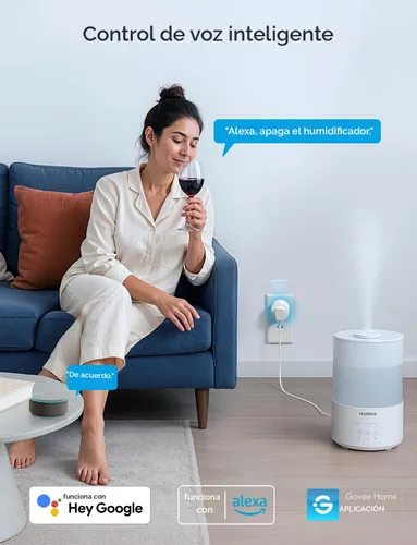 Vista 2 de Govee Enchufe inteligente, salida WiFi compatible con Alexa y Google Assistant, mini enchufes inteligentes para el hogar con función de temporizador
