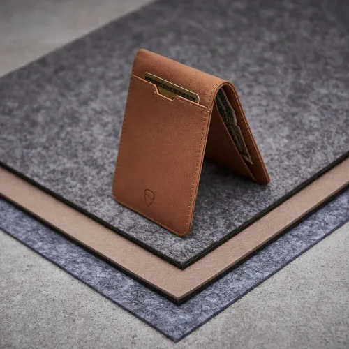 Vista 8 de Vaultskin MANHATTAN - Cartera plegable minimalista delgada y tarjetero de crédito con bloqueo RFID e ideal para bolsillo frontal