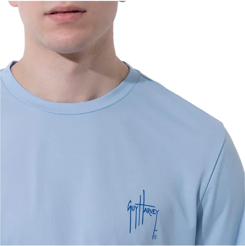Vista 4 de Guy Harvey Camisa de protección solar de rendimiento de manga larga para hombre UPF 50+