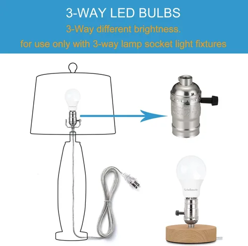 Vista 13 de Bombillas LED de 3 vías 30 70 100 vatios equivalentes, bombilla A19 E26