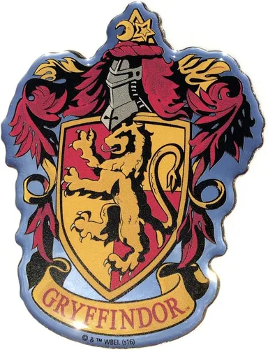 Vista 3 de Fan Emblems Harry Potter Emblema de coche dorado y convexo - Escudo de Gryffindor