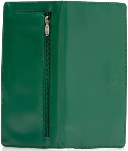 Vista 6 de Big Skinny Billetera delgada de cuero para mujer, con capacidad para hasta 40 tarjetas