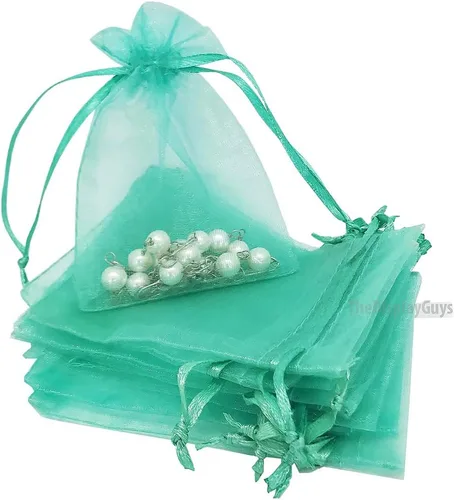 Vista 41 de TheDisplayGuys - Paquete de 48 bolsas de regalo de organza transparente negra de 2 x 2-3/4 pulgadas con cordón, bolsas de regalo para joyas, bolsas