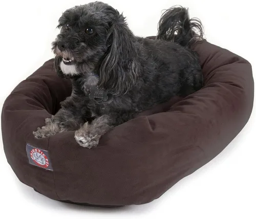 Vista 59 de Majestic Pet Cama para Perros de 52 Pulgadas de Ante Calmante Lavable 52x35x11 (Pulgadas) – Acogedora Cama Redonda para Perros con Forma de Dona