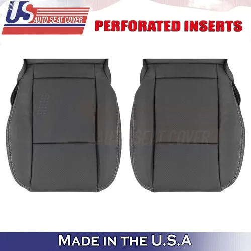 Vista 2 de U.S.AutoSeatCover 2011 2012 2013 Compatible con Dodge Charger Driver Passenger Bottom Fundas de asiento de cuero BLK