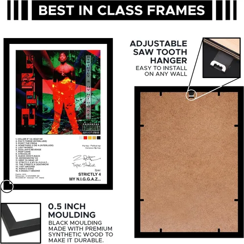 Vista 4 de CodersParadise Marco para Póster de Madera 2Pac - Paquete de 6 8 x 12 cm (Tamaño A4) Pósteres Enmarcados para Sala de Estar, Dormitorio, Hogar