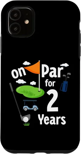 Vista 5 de Funda para iPhone 15 On Par 2nd Birthday Golf Player Theme 2 Year Old B-Day