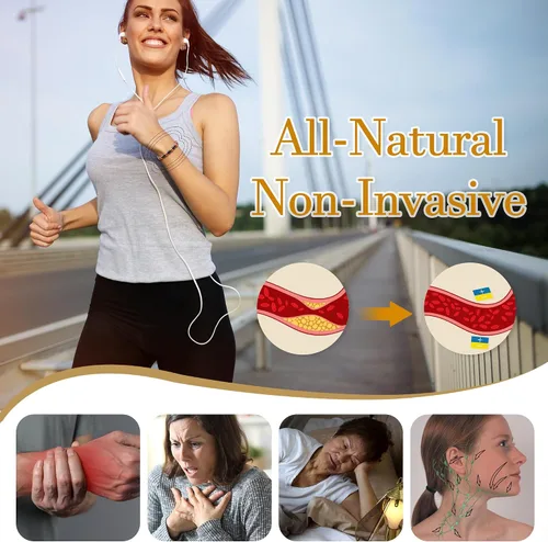 Vista 3 de PEALICIOUS Pulsera de cobre para mujeres y hombres con cuentas magnéticas