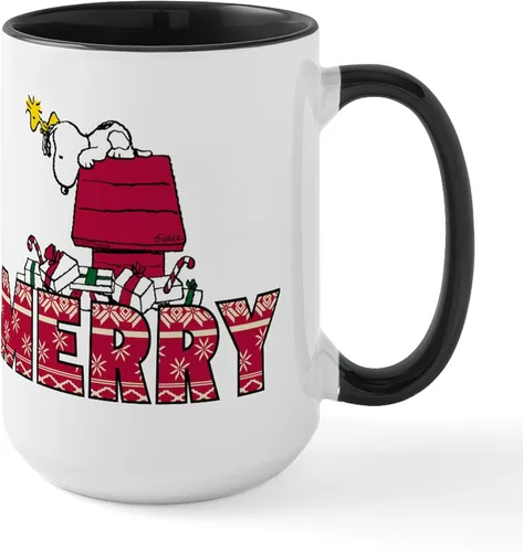 Vista 102 de CafePress SNOOPY Joe Cool - Taza de café de cerámica (15.0 fl oz)