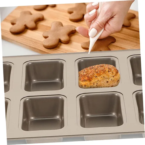 Vista 5 de MAGICLULU Mini molde para hornear pan, de acero al carbono, para hornear, molde de metal antiadherente para asar para cafeterías caseras
