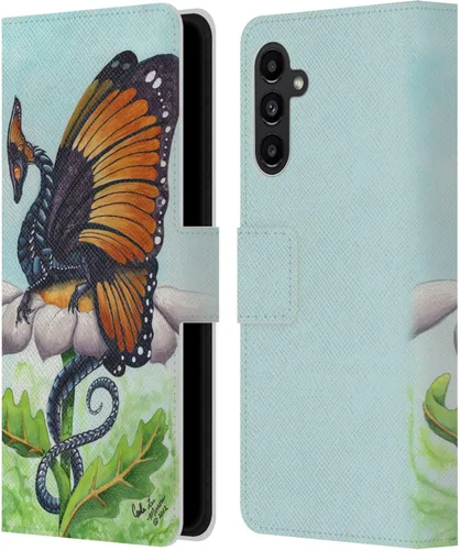 Vista 320 de Head Case Designs Officially Licensed Carla Morrow Galactic Entrancement Dragons Leather Wallet Case Compatible with Samsung Galaxy A07 4G