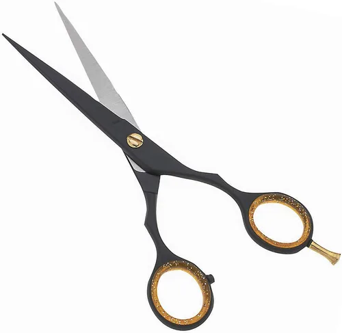 Vista 6 de SURGICAL ONLINE Tijeras profesionales de corte de pelo negro y dorado, tijeras de peluquería ligeras ultra afiladas para salones y uso doméstico