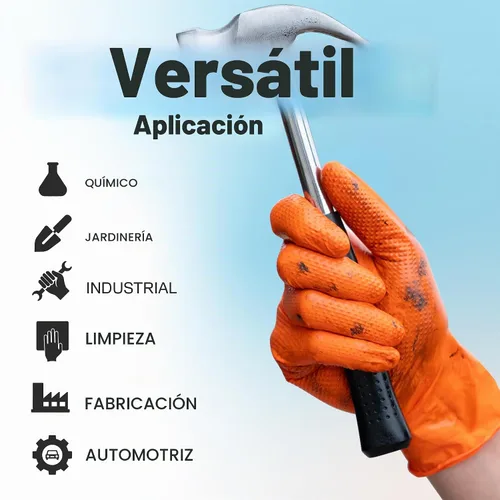 Vista 7 de Raxwell Nitrile Gloves, Disposable Gloves, Puncture Resistant, Diamond Grip