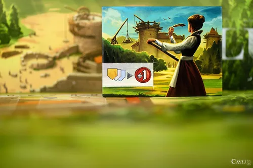 Vista 6 de Caylus 1303 - Juego de mesa - Juego de estrategia de construcción de ciudades, juego de colocación de trabajadores económicos para niños y adultos