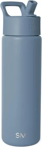 Vista 21 de Simple Modern botella de agua con tapa con pajita, termo de acero inoxidable con aislamiento al vacío, reutilizable, sin BPA, sin fugas