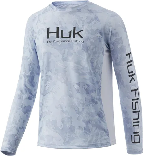 Vista 15 de HUK Camisa unisex de camuflaje Pursuit para niños Camisa de manga larga para niños Sotavento de roble musgoso