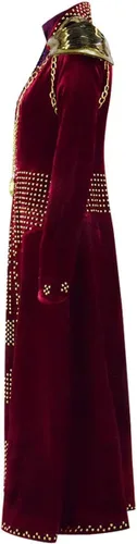 Vista 2 de Melisandre - Vestido medieval rojo para mujer, disfraz renacentista de Cersei Lannister para Halloween