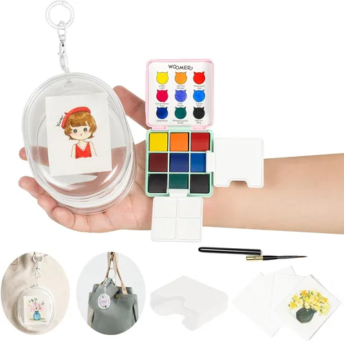 Vista 8 de Woomer Juego de pintura de acuarela de 36 colores para principiantes
