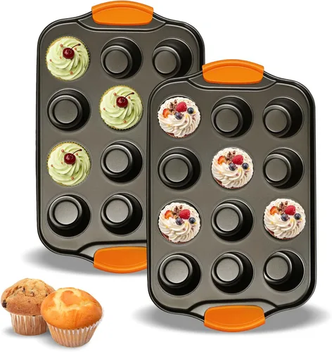 Vista 12 de Mini moldes para hornear – Sartenes antiadherentes para hornear pasteles caseros, molde de acero al carbono para pan de plátano, pastel de carne