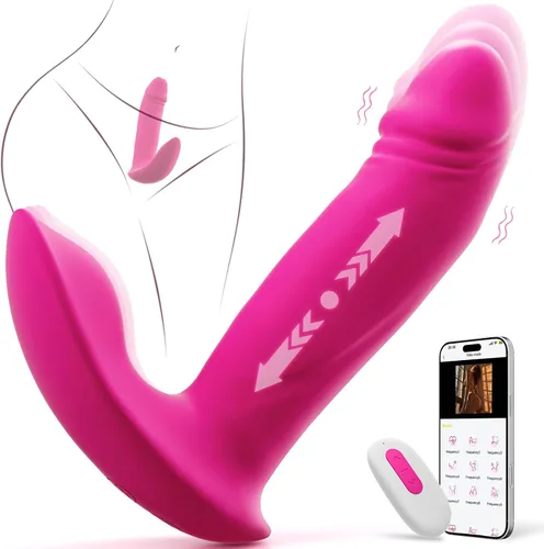 Vista 2 de Consoladro de empuje para punto G, vibrador de 3 en 1, juguetes sexuales para adultos para mujeres, vibrador portátil con control remoto por