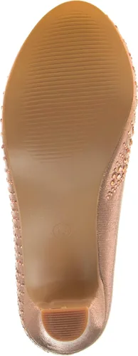Vista 5 de Badgley Mischka Zapatos de vestir para niñas Zapatos de tacón alto para niños con punta cerrada (niño pequeño-niño grande) (negro, plata, oro rosa)