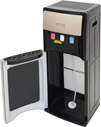 Vista 7 de Dispensador de enfriador de agua 3 en 1, dispensador de agua de pie de carga inferior para botellas de 5 galones, dispensador de agua fría