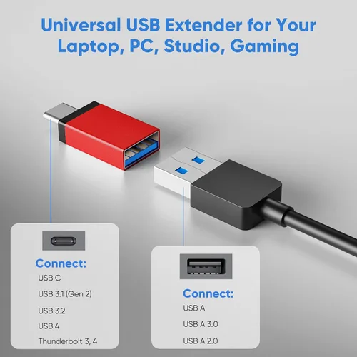 Vista 6 de Divisor USB para laptop, expansor de puerto USB para laptop, adaptador de concentrador USB para PC, MacBook Pro, Mac Air, superficie, unidad flash