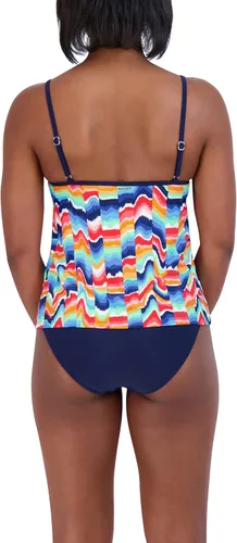 Vista 3 de Nautica Conjunto de traje de baño con tirantes ajustables y cuello en V para mujer