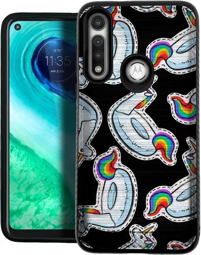 Vista 16 de CasesOnDeck - Funda de doble capa compatible con Motorola Moto G Power (2020) [Armadura cepillada] Carcasa de dos piezas de metal cepillado