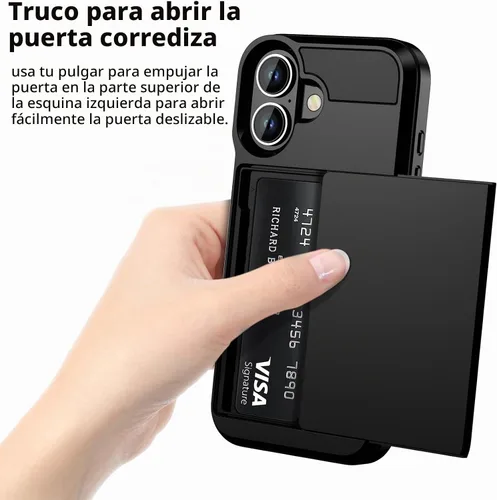 Vista 3 de Vofolen Funda para iPhone 16 con tarjetero y cartera